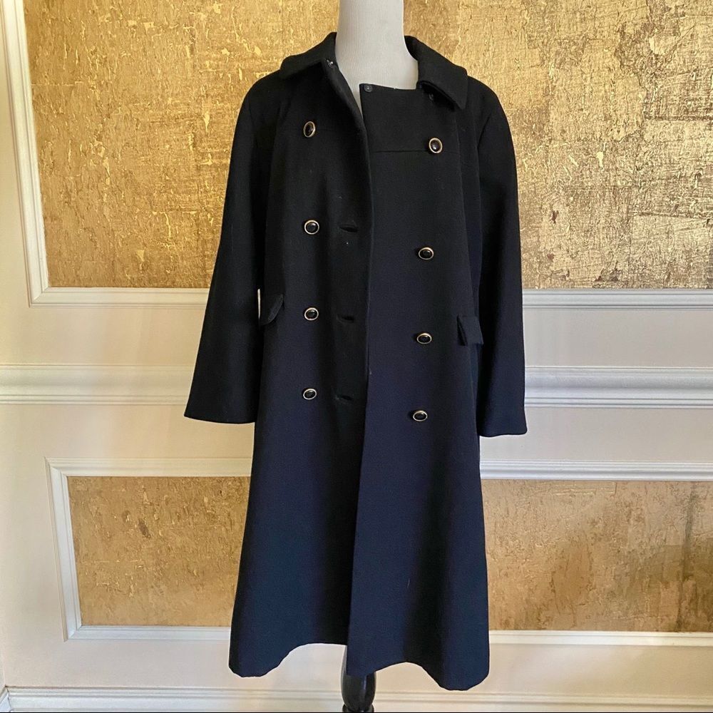 ILGWU Union Made vintage black wool pea coat M